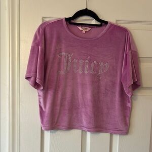 Juicy Couture Pink Velour Cropped pajama set